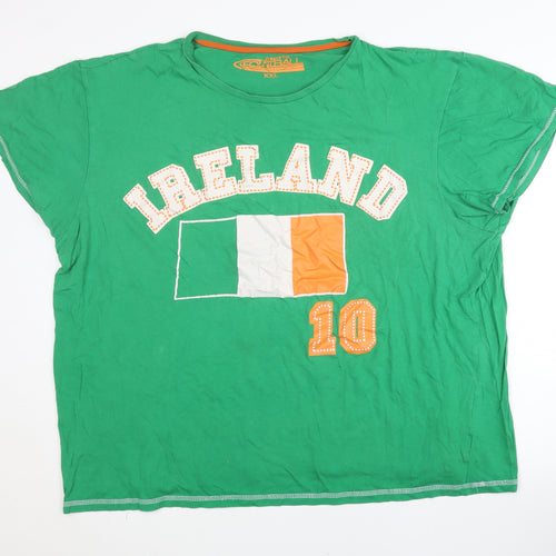 Cedarwood State Unisex Green Ireland Football Graphic T-Shirt 2XL