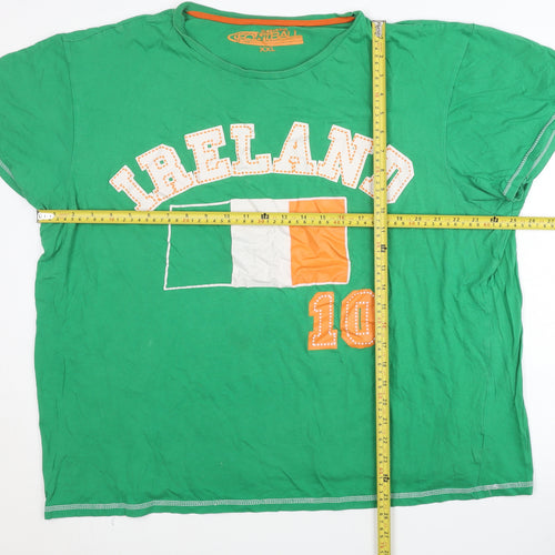 Cedarwood State Unisex Green Ireland Football Graphic T-Shirt 2XL