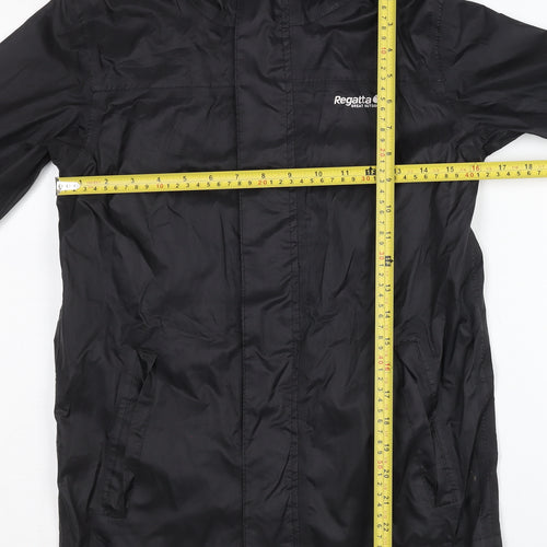 Regatta Girls Black Waterproof Rain Coat Jacket 11-12 Years Isolite