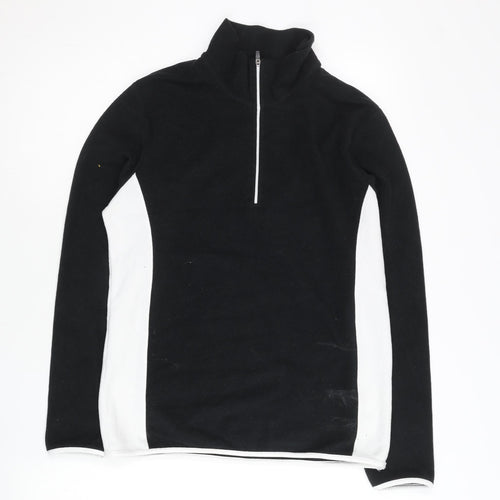 Snow + Rock Womens Black 2XS Fleece Pullover Sweatshirt 1/2 Zip