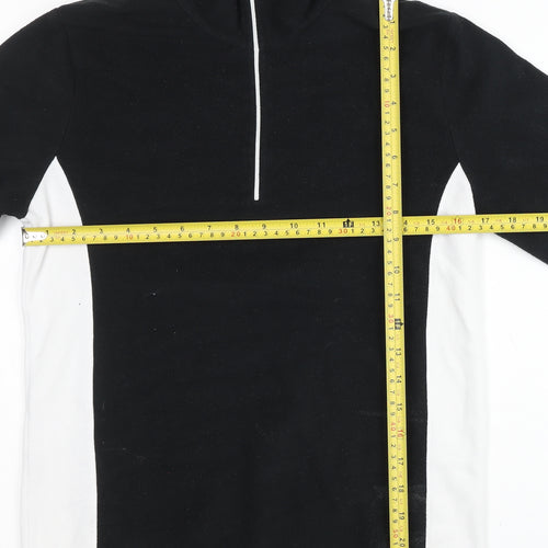 Snow + Rock Womens Black 2XS Fleece Pullover Sweatshirt 1/2 Zip