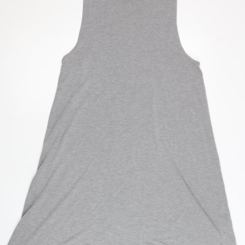 Topshop Women’s Grey Jersey Tank Dress Size 10 Sleeveless Casual