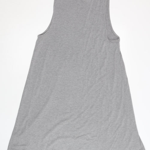 Topshop Women’s Grey Jersey Tank Dress Size 10 Sleeveless Casual