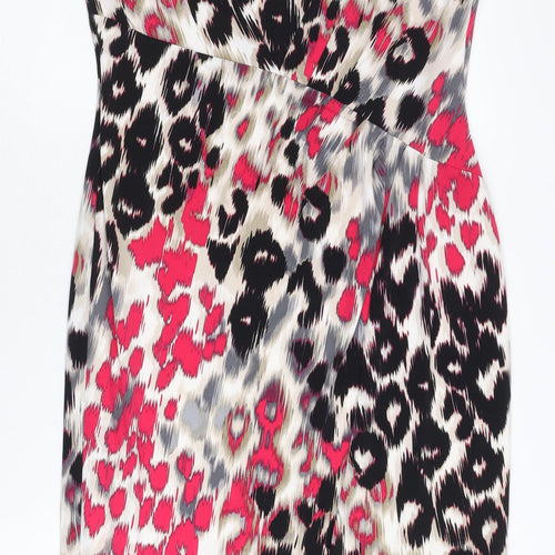 Planet Womens Multicoloured Size 10 Sheath Knee Length Dress
