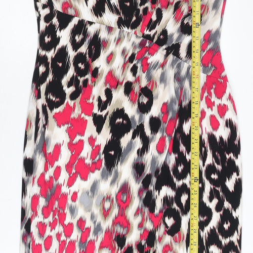 Planet Womens Multicoloured Size 10 Sheath Knee Length Dress