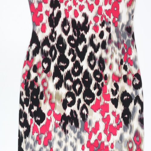 Planet Womens Multicoloured Size 10 Sheath Knee Length Dress