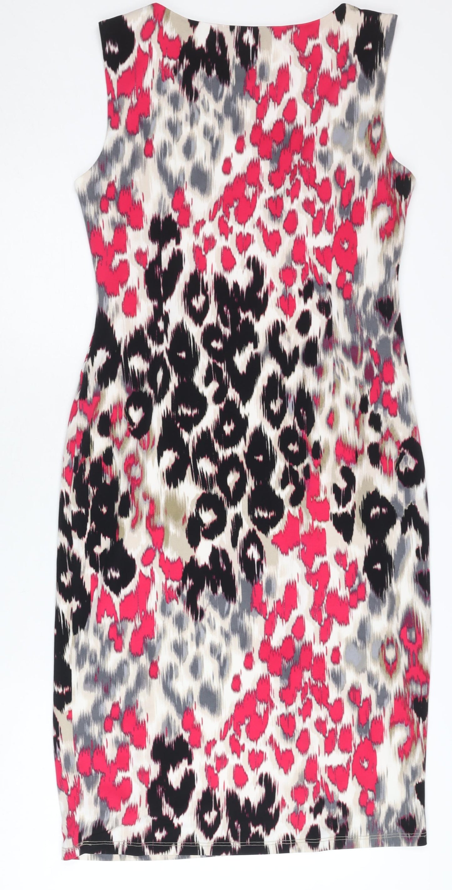 Planet Womens Multicoloured Size 10 Sheath Knee Length Dress