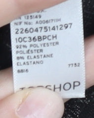 Topshop Women’s Grey Floral Skater Dress UK 6 Short Sleeve