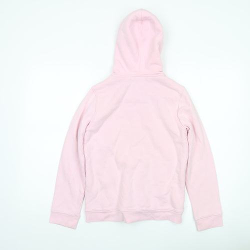 Lands' End Girls Pink Full Zip Hoodie 10-11 Years Fleece Lined Winter Warm