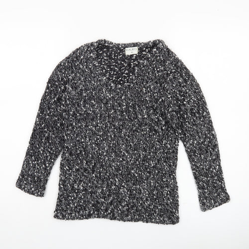 Kaliko Womens Black Knit Chunky Pullover Jumper Size 10