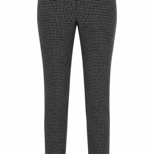 New Look Womens Black Check Slim Fit Trousers Size 8 Workwear