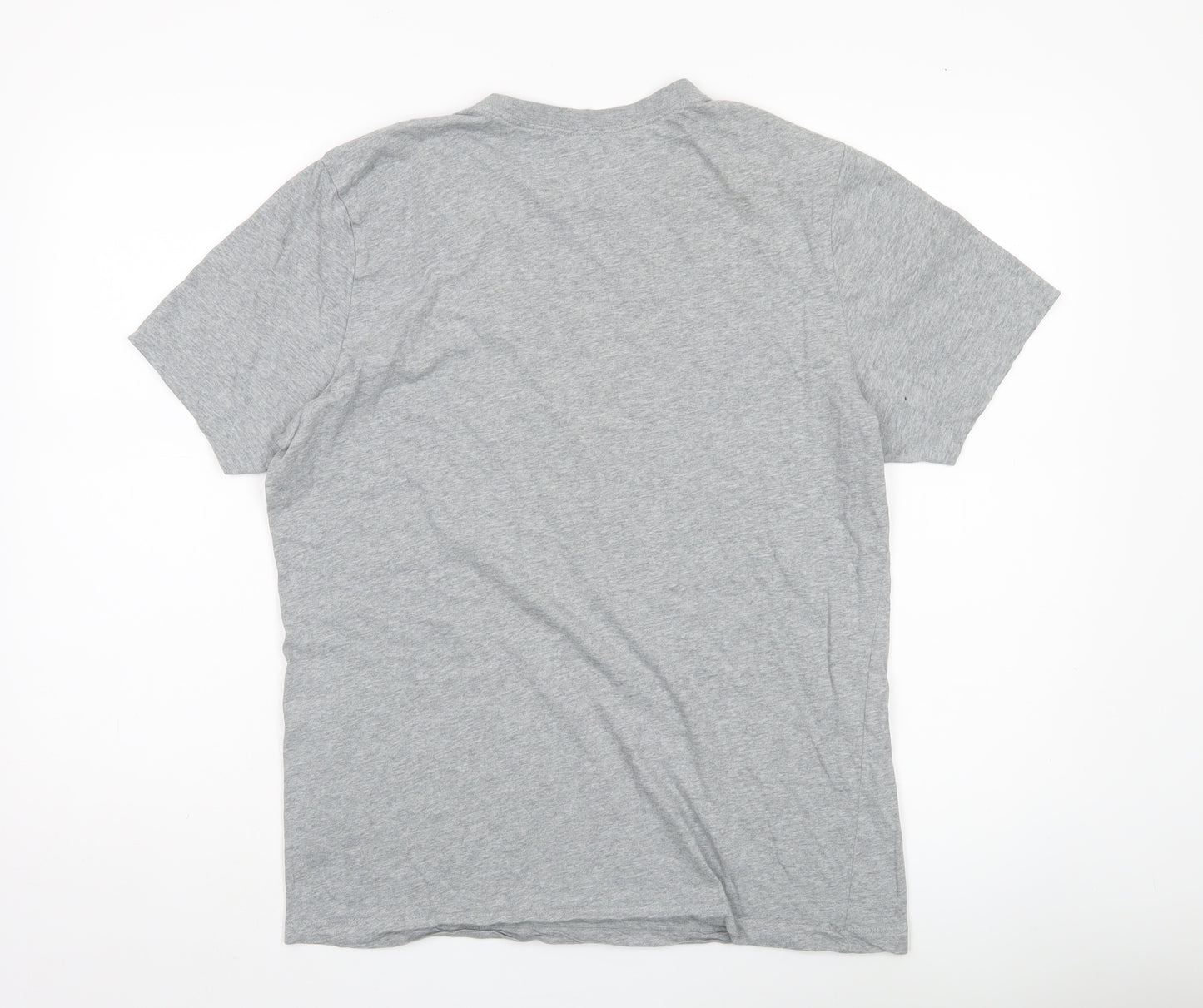 Nike Men’s Grey Logo Crew Neck Cotton T-Shirt Size M