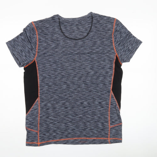 BAM Mens Grey Sport Performance T-Shirt Size M Breathable Gym Top