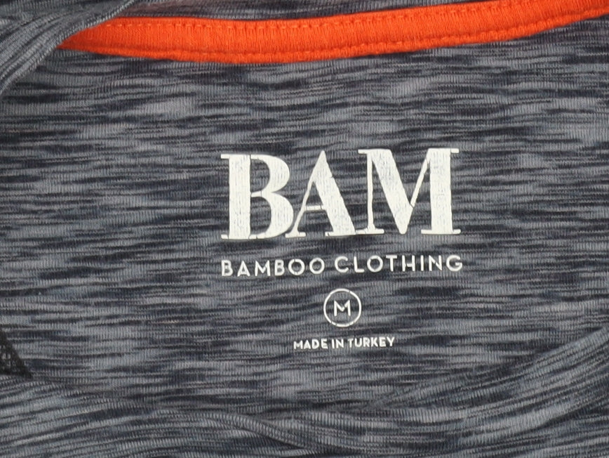 BAM Mens Grey Sport Performance T-Shirt Size M Breathable Gym Top