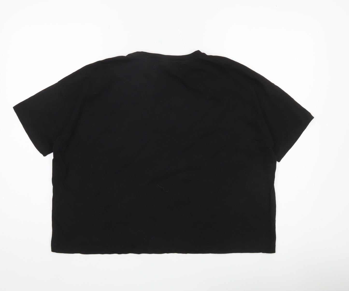 Nümph Womens Black Art Studio Embroidered Cotton T-Shirt M