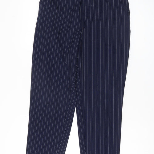 Ipekyol Womens Navy Pinstripe Dress Pants Size 8 Slim Fit Workwear