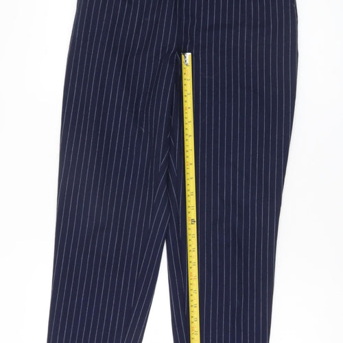 Ipekyol Womens Navy Pinstripe Dress Pants Size 8 Slim Fit Workwear