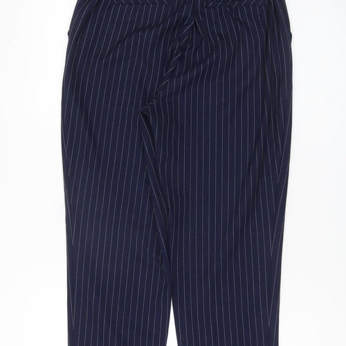 Ipekyol Womens Navy Pinstripe Dress Pants Size 8 Slim Fit Workwear