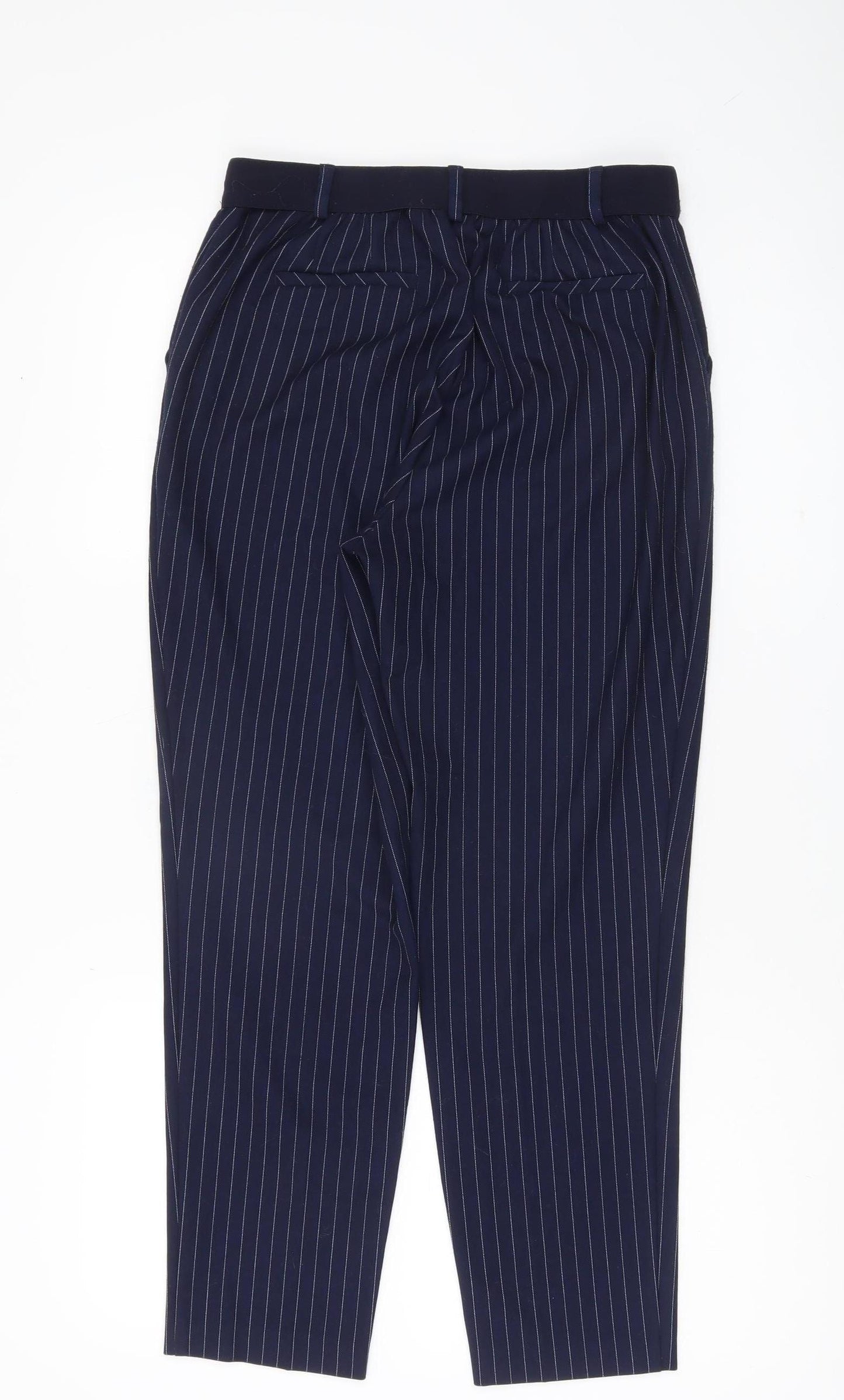 Ipekyol Womens Navy Pinstripe Dress Pants Size 8 Slim Fit Workwear