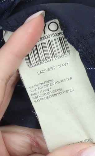 Ipekyol Womens Navy Pinstripe Dress Pants Size 8 Slim Fit Workwear