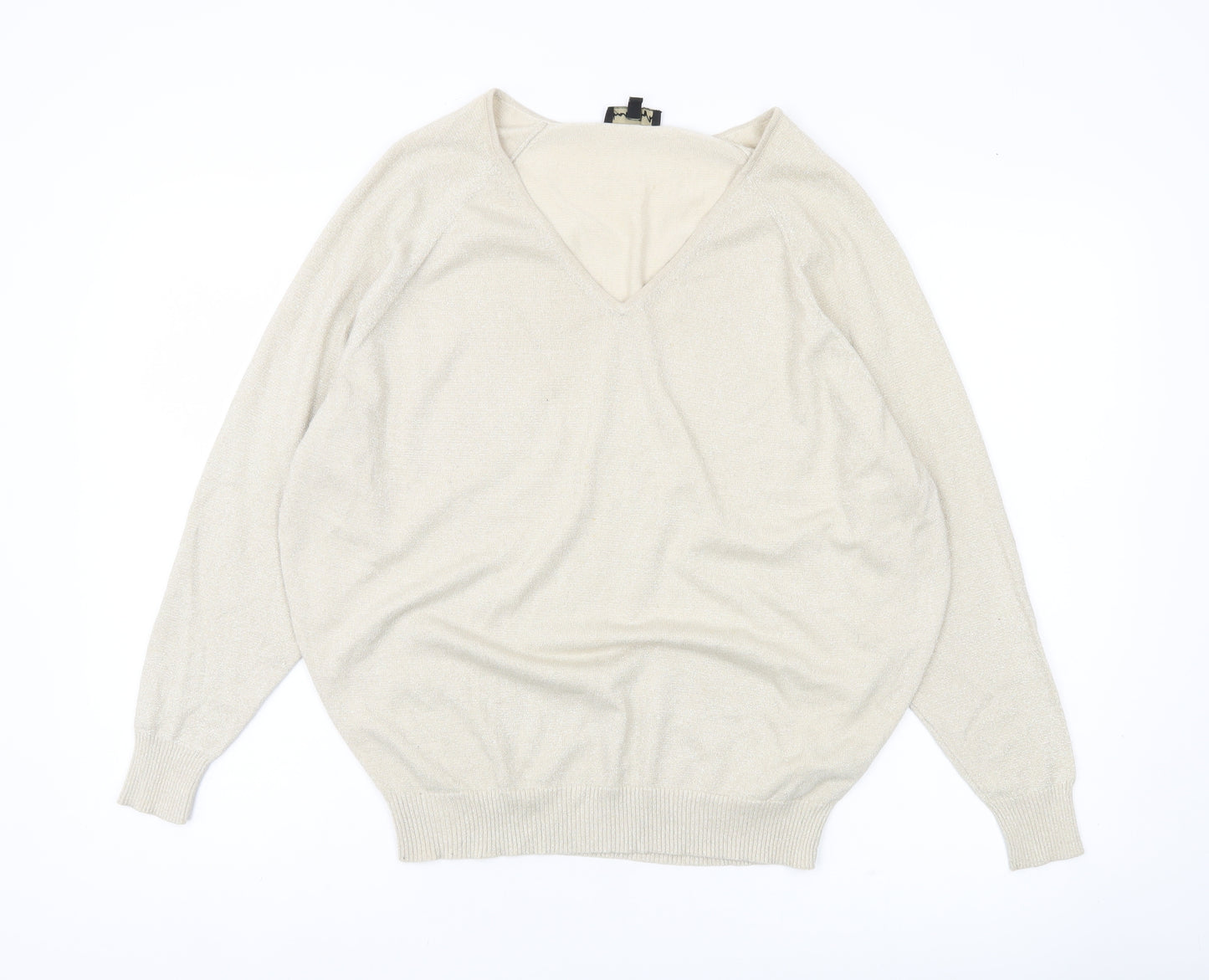 Phase Eight Women’s Beige V-Neck Knit Jumper Size 6