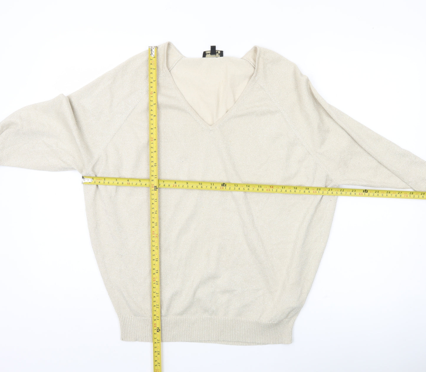 Phase Eight Women’s Beige V-Neck Knit Jumper Size 6