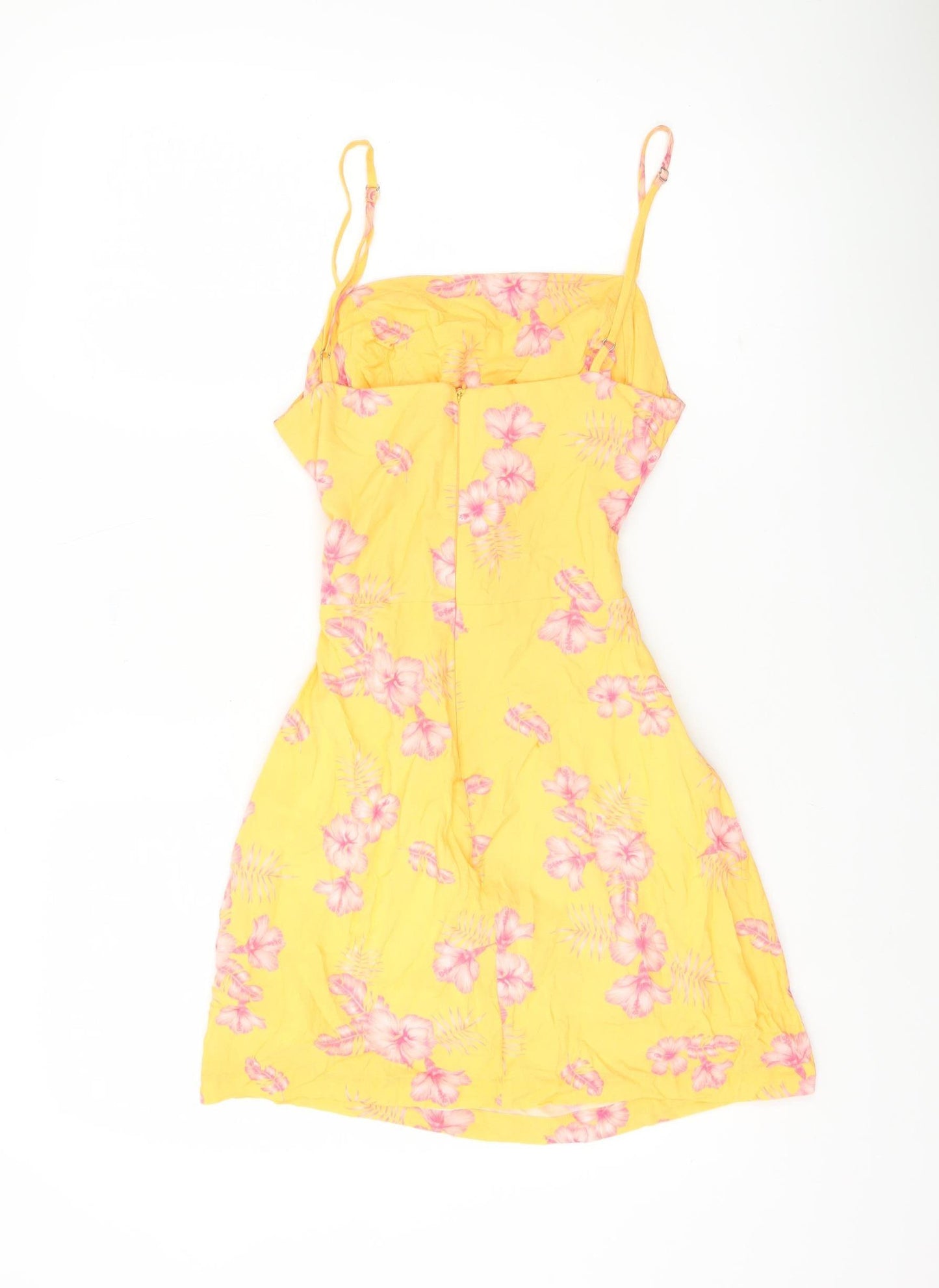 Lovedress Womens Yellow Floral Slip Dress Size 16 Summer Casual