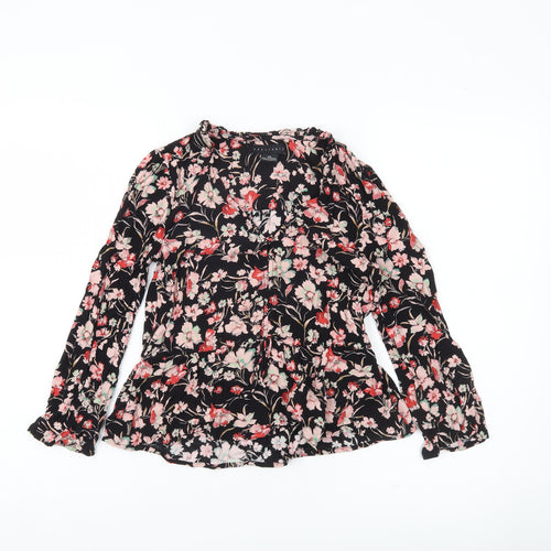 Sanctuary Womens Floral Blouse XS Multicoloured Rayon Tunic Long Sleeve