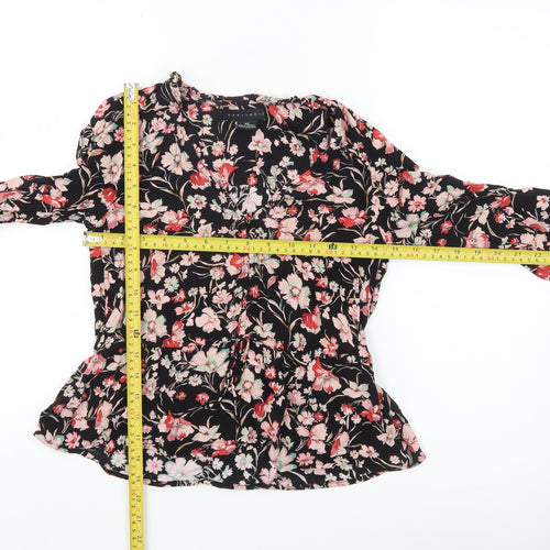 Sanctuary Womens Floral Blouse XS Multicoloured Rayon Tunic Long Sleeve
