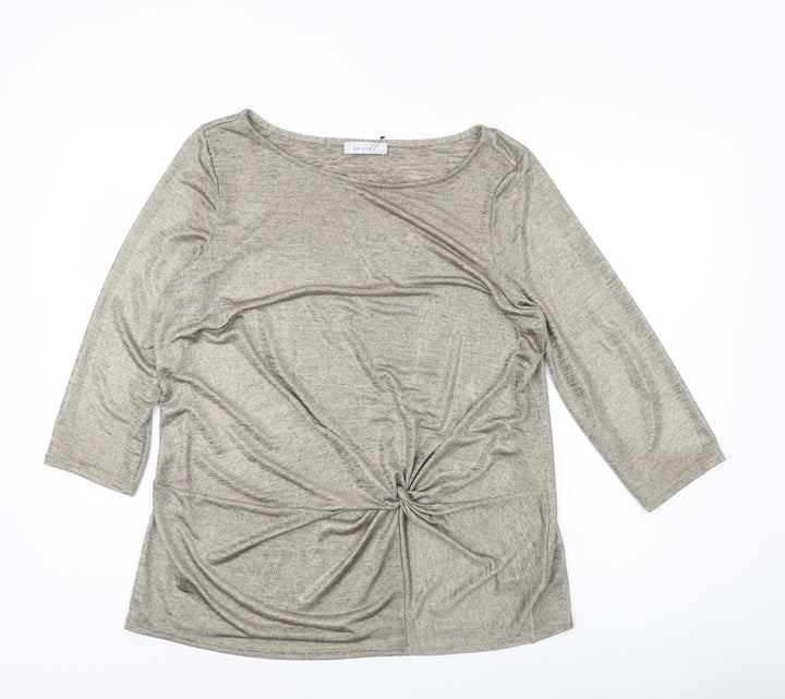 Marks and Spencer Women’s Gold 3/4 Sleeve Tunic Top Size 16