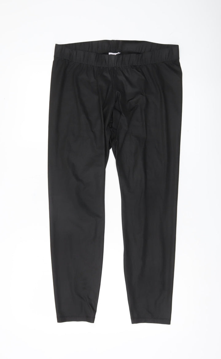 Noisy May Women’s Black Leggings L Elastic Waist Stretch Activewear