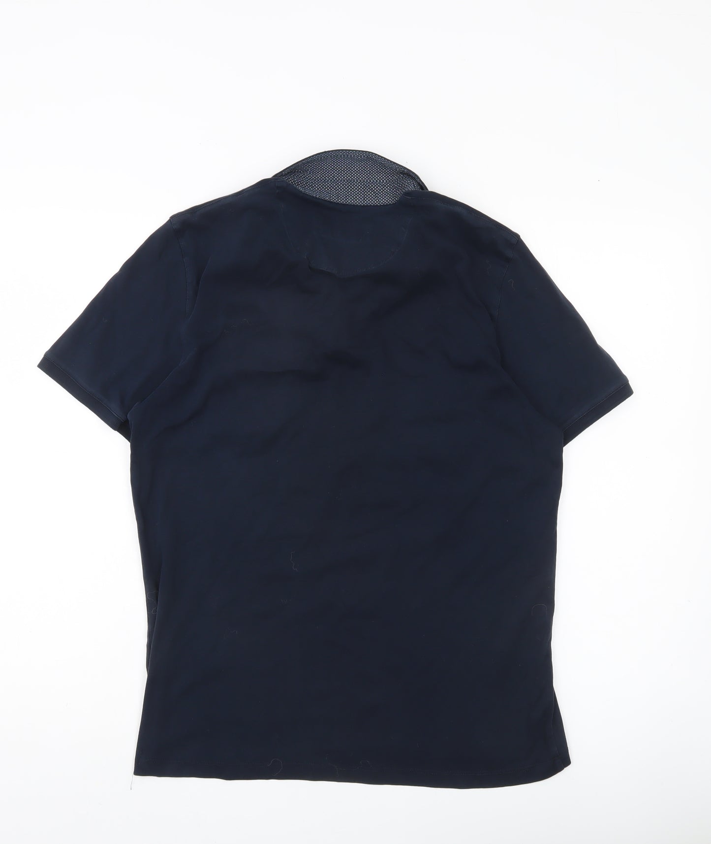 Ted Baker Men's Blue Slim Fit Polo Shirt Size L Cotton Casual