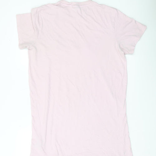 Adidas Womens Pink Cotton T-Shirt Dress Size 14 Casual Sportswear