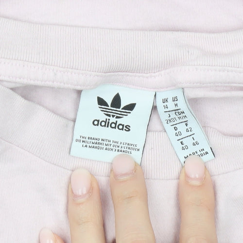Adidas Womens Pink Cotton T-Shirt Dress Size 14 Casual Sportswear