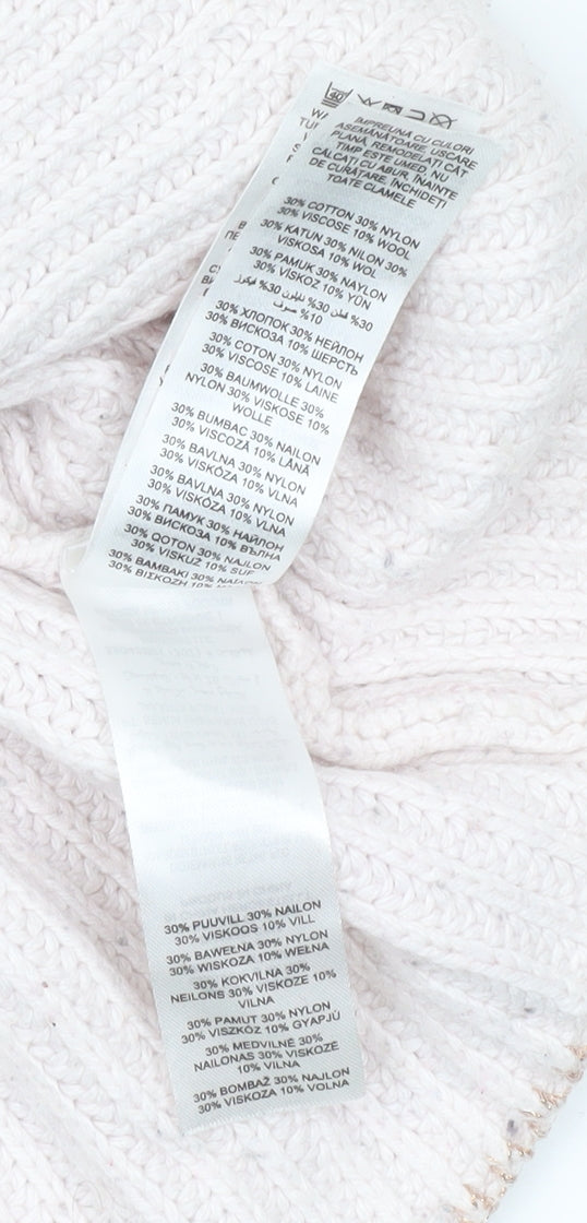 Baker by Ted Baker Girls Ivory Knit Jumper Age 6Y Long Sleeve Pullover