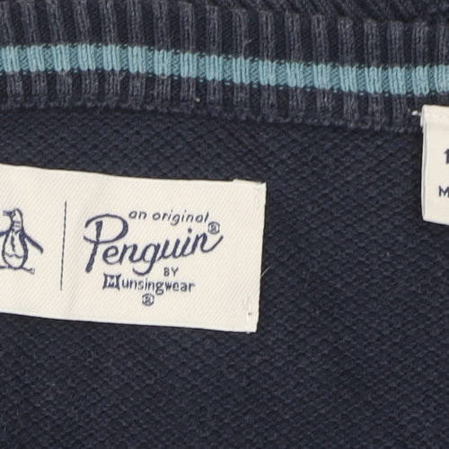 Penguin Men’s Blue XL Cotton Crew Neck Pullover Jumper
