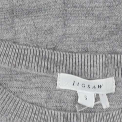 Jigsaw Women’s Grey Wool Viscose Knit Pullover Jumper Size S