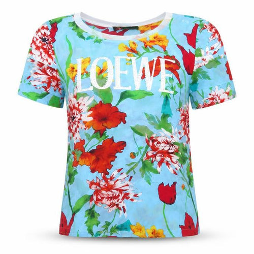 Beauty Fashion Trends Womens Multicoloured Silk Floral T-Shirt Size 10