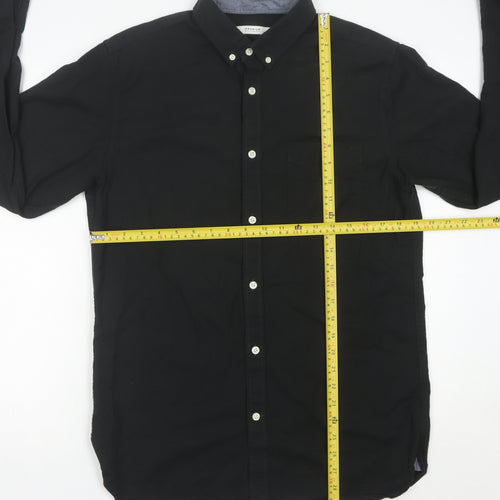 Jack & Jones Men’s Black L Button-Down Cotton Casual Shirt