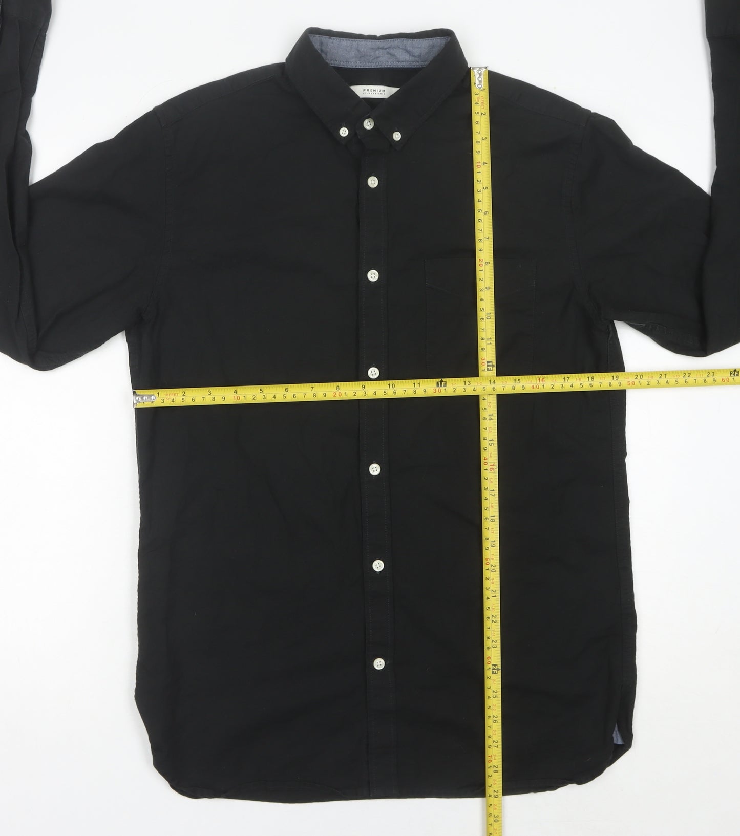 Jack & Jones Men’s Black L Button-Down Cotton Casual Shirt