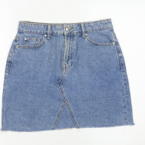 Denim Co Women Blue Size 12 High Rise Short Denim Skirt