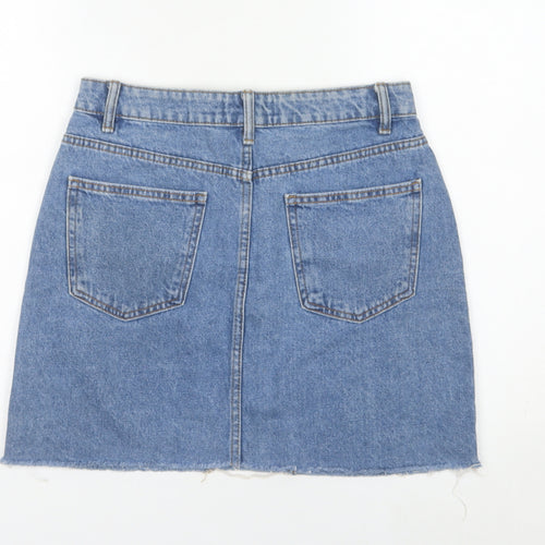 Denim Co Women Blue Size 12 High Rise Short Denim Skirt