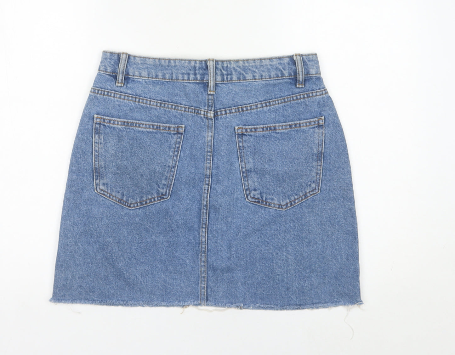 Denim Co Women Blue Size 12 High Rise Short Denim Skirt