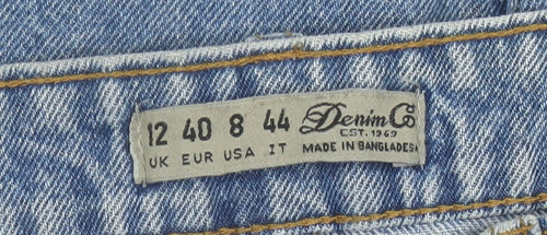 Denim Co Women Blue Size 12 High Rise Short Denim Skirt