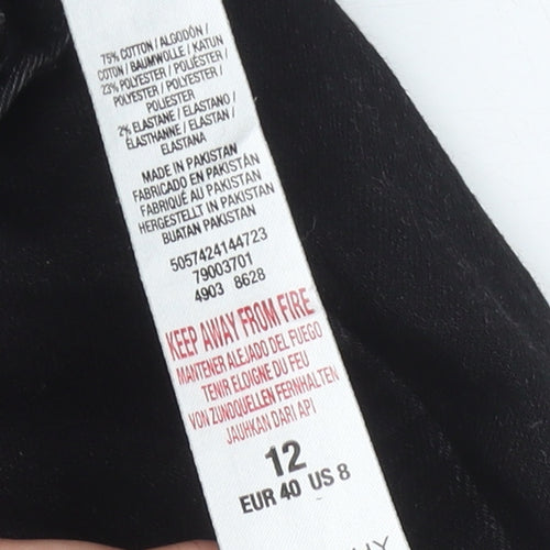 Dorothy Perkins Womens Black Skinny Jeans Size 12 Slim Fit
