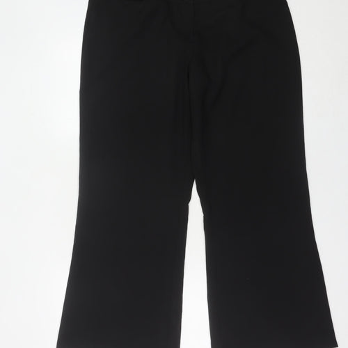 Dorothy Perkins Womens Black Size 16 Wide-Leg Dress Pants