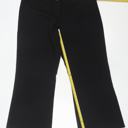 Dorothy Perkins Womens Black Size 16 Wide-Leg Dress Pants