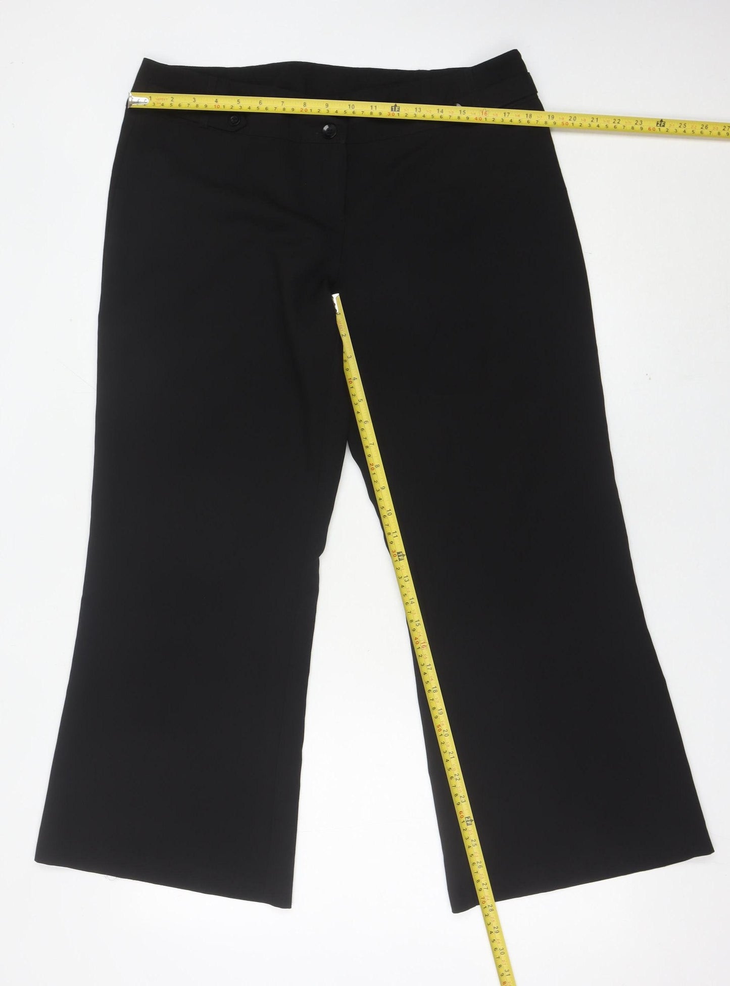 Dorothy Perkins Womens Black Size 16 Wide-Leg Dress Pants