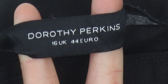 Dorothy Perkins Womens Black Size 16 Wide-Leg Dress Pants