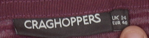 Craghoppers Womens Purple 14 Fleece Pullover Sweatshirt Hiking